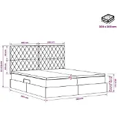 vidaXL Opbergbed met hoofdeinde Lichtgrijs 200 x 200 cm Fluweel