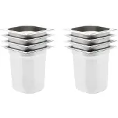 vidaXL Gastronormbakken 8 st GN 1/6 200 mm roestvrij staal