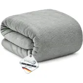 Beautissu Aurelia – Zacht Fleece Deken 220 x 240 cm – Fleece Plaid Grijs