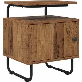 vidaXL Nachtkastje Oud hout Bewerkt hout