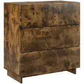 vidaXL Dressoir Gerookt eiken 70 x 38 x 75 cm Bewerkt hout