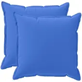 vidaXL Kussensloop 2 st HOUTEN Koninklijk Blauw 65 x 65 cm Polyester