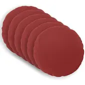 vidaXL Kussensloop 6 st HEERLEN Wijnrood Diam. 30 cm Polyester