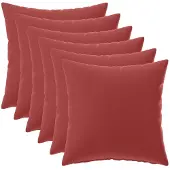 vidaXL Kussensloop 6 st HEERLEN Wijnrood 45 x 45 cm Polyester