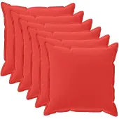 vidaXL Kussensloop 6 st HOUTEN Rood 40 x 40 cm Polyester