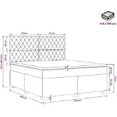 vidaXL Boxspringbed met matras Zwart 140 x 190 cm Fluweel