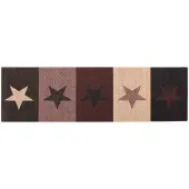 vidaXL Keuken Tapijt rode sterren 180 x 60 cm 100% Polyamide Wasbaar