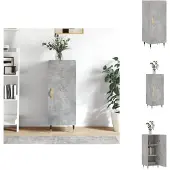 vidaXL Dressoir, betonkleur, 34,5 x 34 x 90 cm, houtvezelplaat