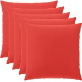 vidaXL Kussensloop 6 st HEERLEN Rood 65 x 65 cm Polyester