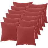 vidaXL Kussensloop 12 st HEERLEN Wijnrood 45 x 45 cm Polyester