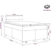 vidaXL Boxspringbed met matras Lichtgrijs 120 x 200 cm Fluweel