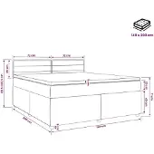 vidaXL Boxspringbed met matras, crème kleur, 140 x 200 cm, gestoffeerd