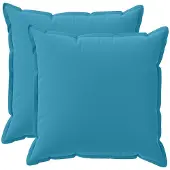 vidaXL Kussensloop 2 st HOUTEN Lichtblauw 60 x 60 cm Polyester