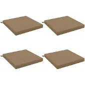 vidaXL Zitkussens SOEST 4 st 100% Polyester Taupe 80 x 80 x 7 cm