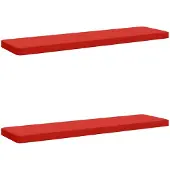 vidaXL 2-delige Bankkussens VUGHT 2 st 100% Polyester Rood