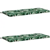 vidaXL Bankkussens SOEST 2 st 100% Polyester Bladpatroon