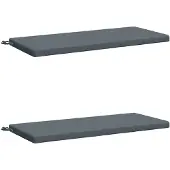 vidaXL Bankkussens SOEST 2 st 100% Polyester Blauw 120 x 50 x 5 cm