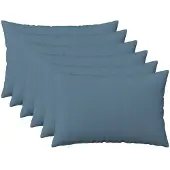 vidaXL Kussen met kussen HEERLEN 6 st Jeans Blauw Stof