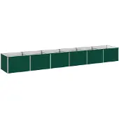 vidaXL Verhoogde Tuinbak Groen 480 x 80 x 55 cm koudgewalst staal