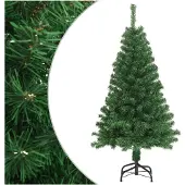 vidaXL Kunstkerstboom met dikke takken 120 cm PVC groen