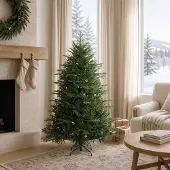 vidaXL Kunstmatige Hinged Kerstboom 120 cm PVC en Metalen Groen
