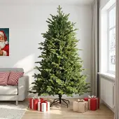vidaXL Kunstmatige Hinged Kerstboom 240 cm PVC en Metaal Groen