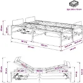 vidaXL Elektrisch Verstelbaar Bed Frame Zwart 140 x 200 cm Staal