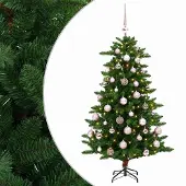 vidaXL Kunstkerstboom met Ballen 120 cm 150 LED's Warmwit