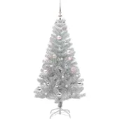 vidaXL Kerstboom met 150 LED met standaard Zilver 150 cm PET