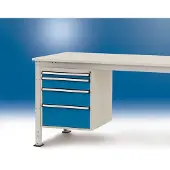 Manuflex ZB4763.0002 Behuizing onderbouw stationair, gebruiksh. 500 mm met 4 lades. Voor tafel diepte 1000 mm