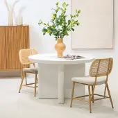Giga Meubel Eettafel Miso Rond Wit 120cm -