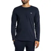 Emporio Armani Jersey Pyjamaset Met Lange Mouwen, Blauw