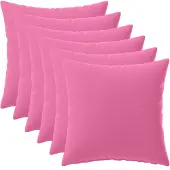 vidaXL Kussensloop 6 st HEERLEN Roze 40 x 40 cm Polyester