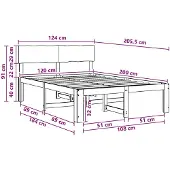 vidaXL Tweepersoonsbed met hoofdbord ROSTOCK Wit 120 x 200 cm