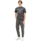 Tom Tailor Shirt hemelsblauw / donkergrijs / natuurwit