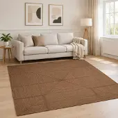 vidaXL Gebied Tapijt Grijs 240 x 240 cm Jute