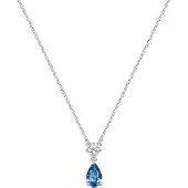 Brosway FANCY FFB109 ZILVEREN KETTING MET BLAUWE/TRANSPARANTE ZIRKONIA'S 1 STUK