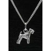 MOOYE ® - Collectie Zilveren Irish blue terrier ketting hanger - klein