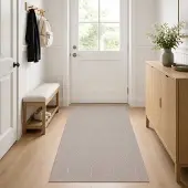 vidaXL Tapijt IZA Beige 80 x 200 cm 100% Polyester Laagpolig