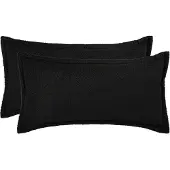 vidaXL Kussensloop 2 st HOUTEN Zwart 40 x 70 cm Bouclé