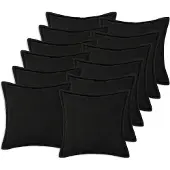 vidaXL Kussensloop 12 st HOUTEN Zwart 45 x 45 cm Bouclé
