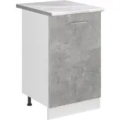 Vicco Keukenonderkast R-Line Beton/Wit 50 cm marmer werkblad, Model 70082
