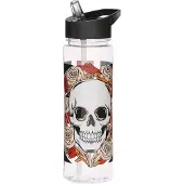 Puckator Merkloze Waterfles 550ml met Union Jack Schedels & Rozen Design