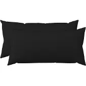 vidaXL Kussen met kussen HEERLEN 2 st Zwart Stof