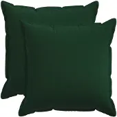 vidaXL Kussen met kussen HOUTEN 2 st Donkergroen Faux Linnen