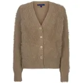 Red Button Vest srb5115 fuzzy latte