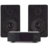 AVCOM Solid State Amplifier with 6" Passive Speakers Black