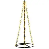vidaXL LED kerstboom 165 cm 540 LED's Warmwit Staal Zwart