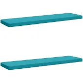 vidaXL 2-delige Bankkussens VUGHT 2 st 100% Polyester Turquoise