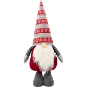 vidaXL Kerstkabouter met uitschuifbare poten Rood 130 cm Polyester